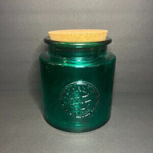 Vidrios San Miguel Authentic 100% Recycled Green Glass Jar w/ Cork Lid 6.5"